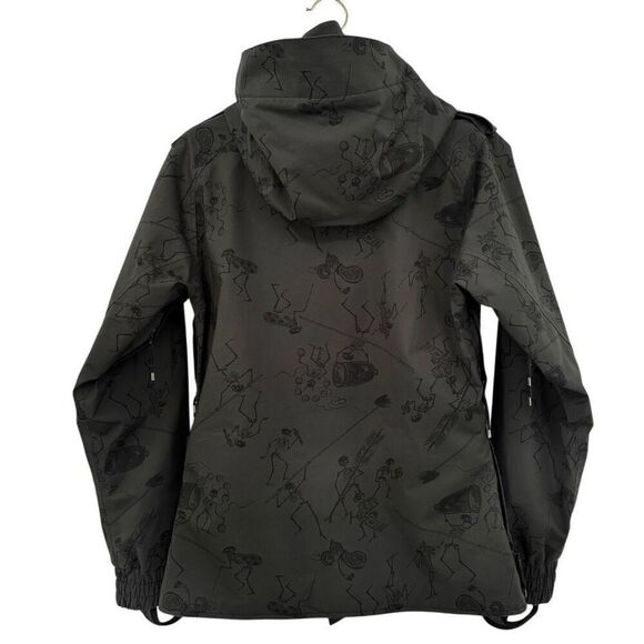 Holden Kaori Eco Jacket Art Printed Snowboard Skeletons Black Small - Picture 7 of 14